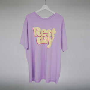 "REST DAY" Oversized Shirt LAVENDER