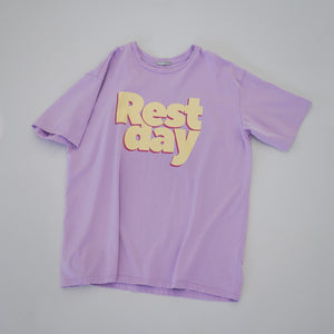 "REST DAY" Oversized Shirt LAVENDER
